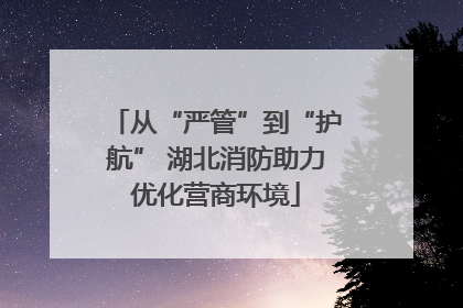 从“严管”到“护航” 湖北消防助力优化营商环境
